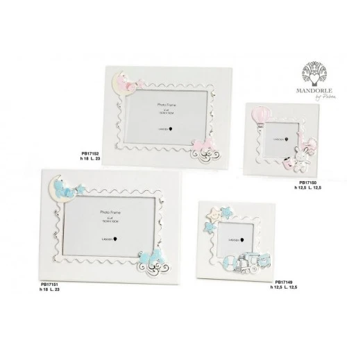 PORTAFOTO CONIGLIO ROSA 12.5 CM. LEGNO-METAL