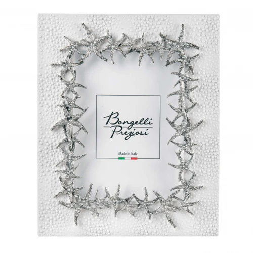 Portafoto da tavolo con cornice in resina con stelle marine glitterate