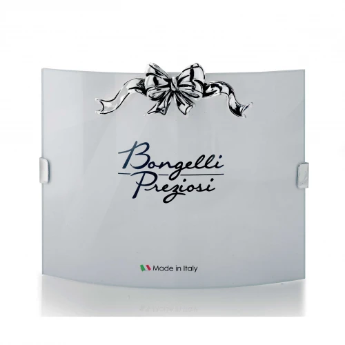 Portafoto da tavolo di design moderno con fiocco in argento