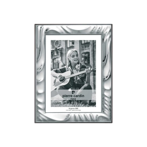 Portafoto Pierre Cardin dal design classico da tavolo con cornice in argento 