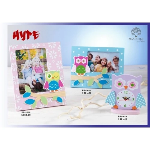 PORTAFOTO GUFO 23 CM. LEGNO HYPE