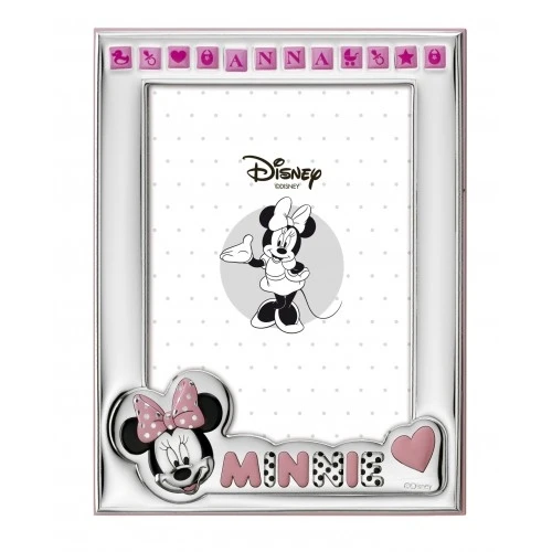 portafoto Minnie mouse con letterine per nomi – 13×18 cm