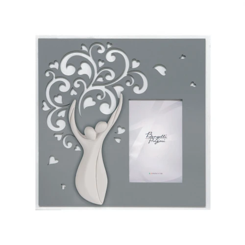 Portafoto moderno con innamorati stilizzati e Albero della Vita 