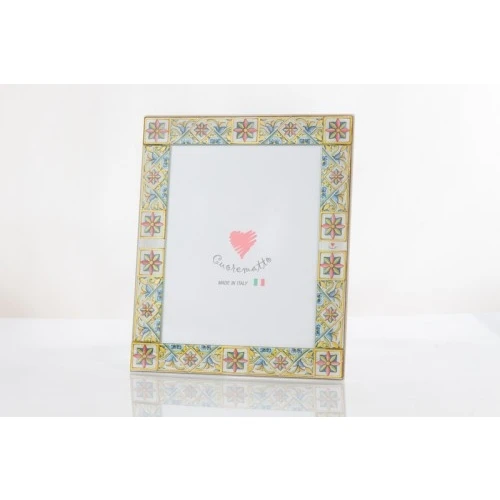 Porta fotografie in cristallo decoro Mediterraneo - Cuorematto