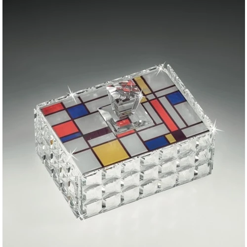 PORTAGIOIE IN CRISTALLO CON DISEGNO MONDRIAN - RANOLDI