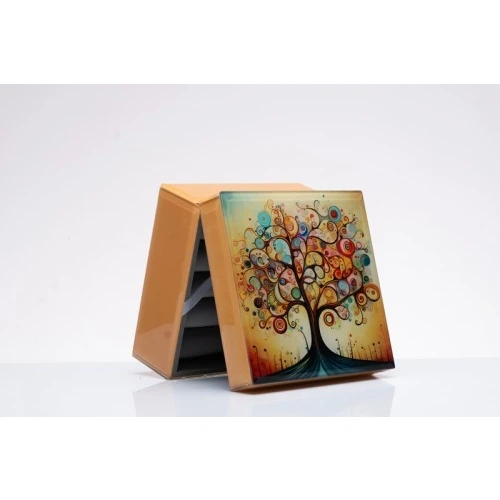 Scatola Porta Gioielli in Vetro Cuorematto: Bomboniera Solidale Albero della Vita