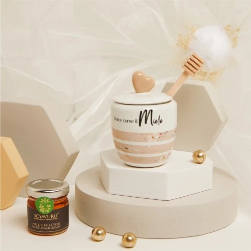 PORTAMIELE FIORI ROSA CON MIELE - CLARALUNA 2025