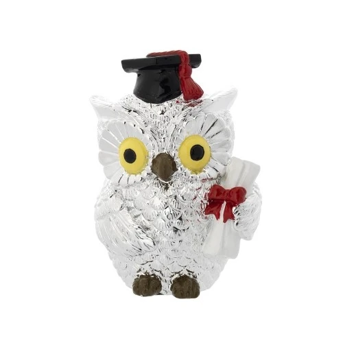 PORTAPENNE LAUREA GUFO CON PERGAMENA SMALTATO