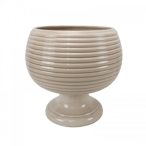 PORTAPIANTE TAUPE PORCELLANA CM.27X28