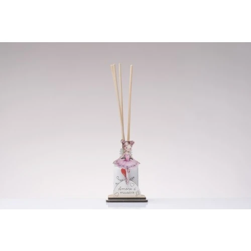 Bomboniera Solidale Cuorematto: Profumatore Ballerina in Legno per Comunione Bimba