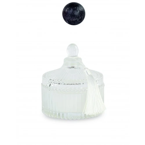 POTICHE CANDELA BIANCA CON NAPPA