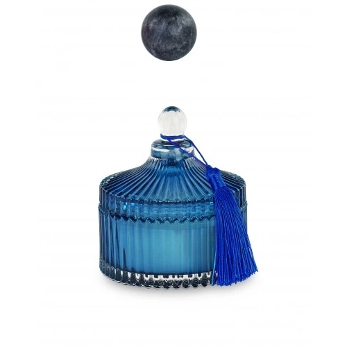 POTICHE CANDELA BLU CON NAPPA