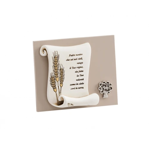 PREGHIERINA BICOLOR PADRE NOSTRO CM.12,5X10,5