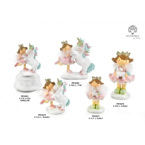 PRINCIPESSA/UNICORNO 11.8 CM. RESINA