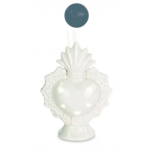 PROFUMATORE CUORE EX VOTO CON LED BIANCO
