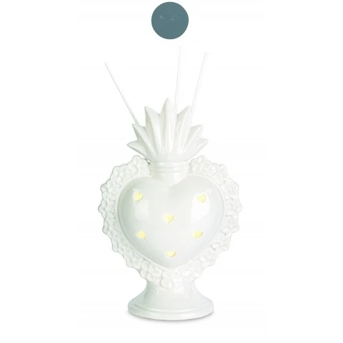 PROFUMATORE CUORE EX VOTO CON LED BIANCO