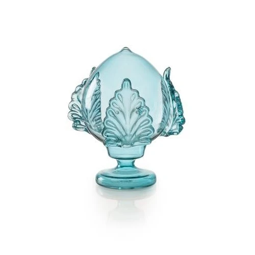 DIFFUSORE POMO VETRO AZZURRO CM 20