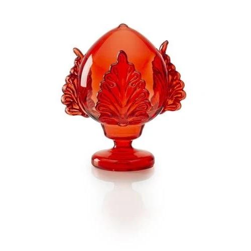 DIFFUSORE POMO VETRO ROSSO SCURO CM 20