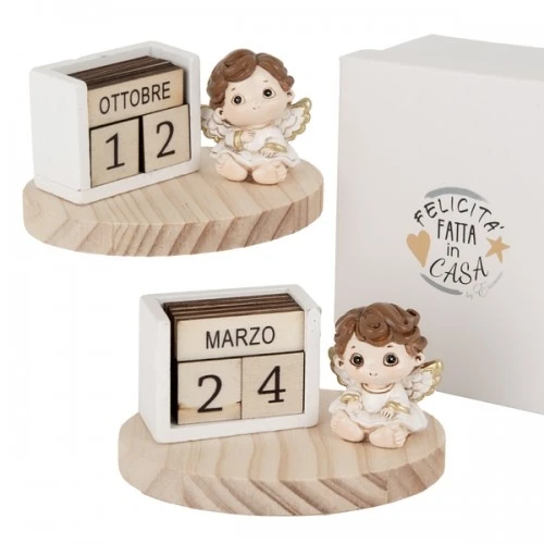 BOMBONIERA - PUNTINO ANGELO CALENDARIO CM. 1 H.8 CON BOX 