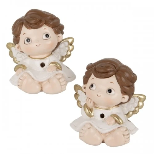 BOMBONIERA - PUNTINO ANGELO LED H.8,5 