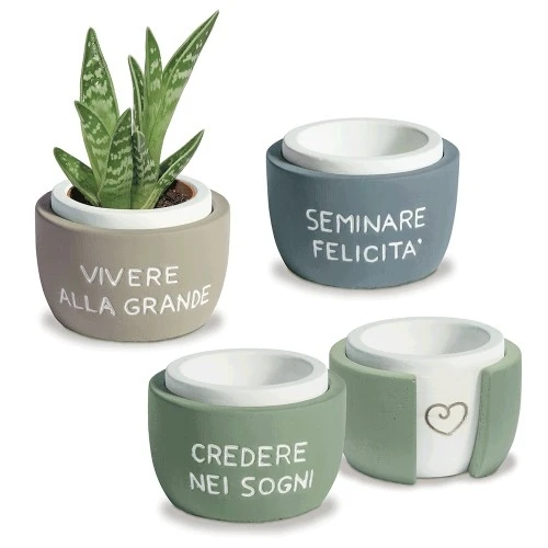 BOMBONIERA SOLIDALE - ATENE PORTAPIANTE DM.9 H.6 ASSORTITE 