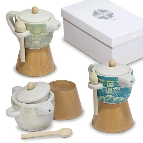 BOMBONIERA SOLIDALE - ZUCCHERIERA MOKA DM.11 H.12 C/BOX 