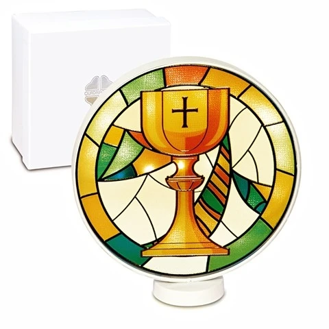 BOMBONIERA SOLIDALE Comunione - QF RITO LED COMUNIONE CM.22X24 CON BOX 