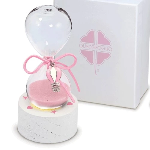 OFFERTA BOMBONIERE SOLIDALI - CLESSIDRA LED ROSA DM.6 H.13 