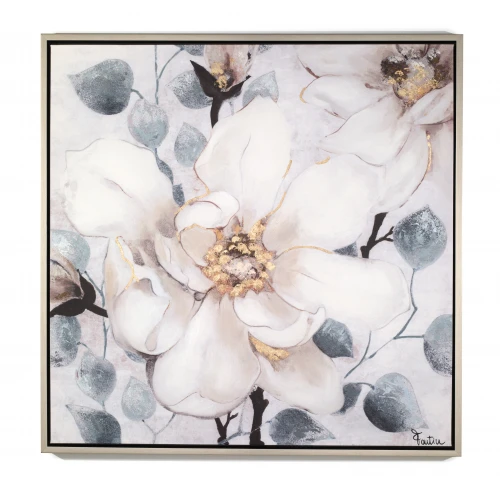 QUADRO CON CORNICE FIORE BIANCO 