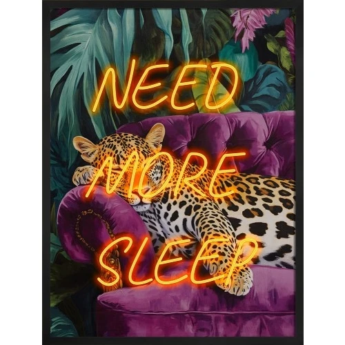 Quadro LED con Leopardo 