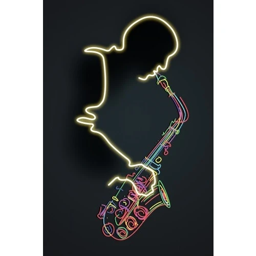 QUADRO LED SUONATORE SAX