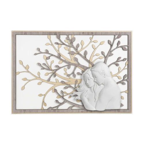 Quadro moderno in legno piccolo con raffigurata una coppia abbracciata