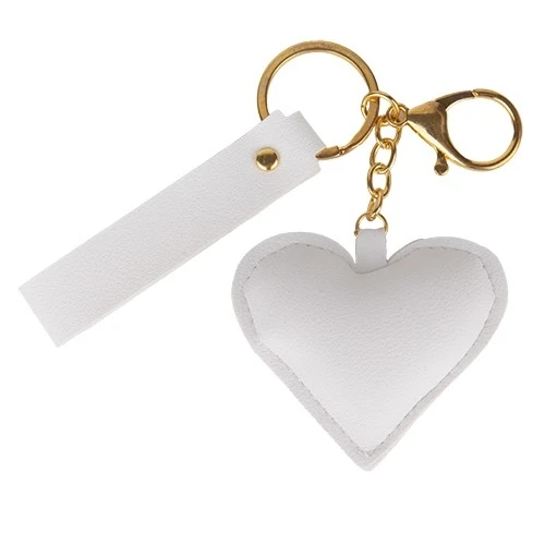 RAFFINATO CUORE PORTACHIAVI CM.6,5 BIANCO