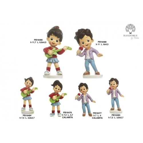 RAGAZZA CHITARRISTA 11.7 CM. RESINA