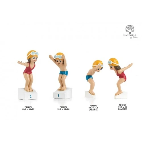 RAGAZZA NUOTATRICE 7.1 CM. RESINA-CALAMITA