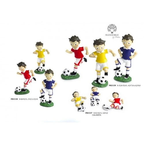 RAGAZZO CALCIATORE 6.5 CM. RESINA CALAMITA