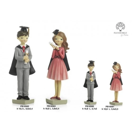 RAGAZZO LAUREATO 19.3 CM. RESINA BOMBONIERA