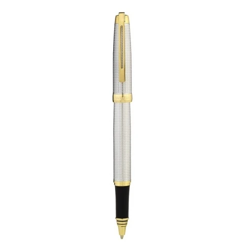 PENNA ROLLER NIDO D'APE METALLO CON FINITURE ORO