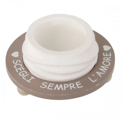 BOMBONIERA - ROUND PORTAPIANTA DM.13 H.7 BIANCO