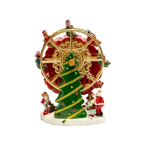 RUOTA CON BABBO CARILLON - DECORAZIONE NATALE