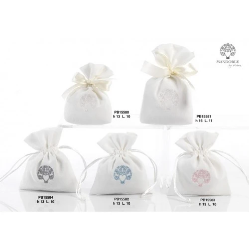 SACCHETTO CONFETTI GRIGIO 13 CM.