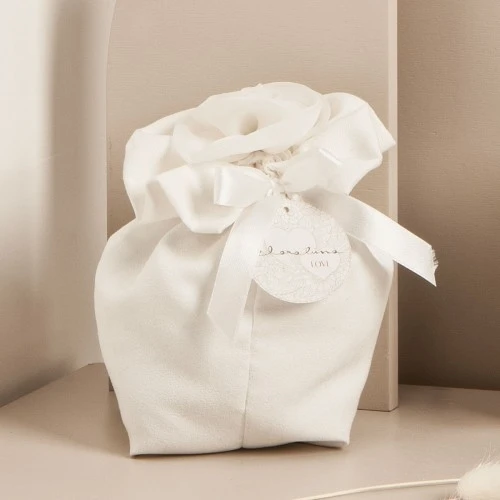 SACCHETTO CONFETTI ROSE - SMALL BIANCO