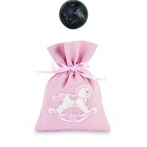 SACCHETTO CONFETTI CAVALLINO ROSA