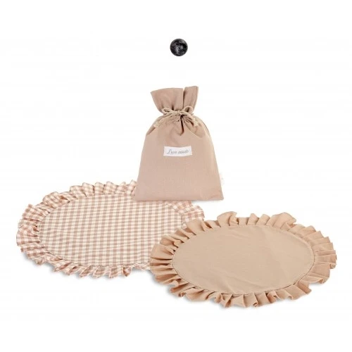 SACCHETTO CON 2 SOTTOPIATTI BEIGE