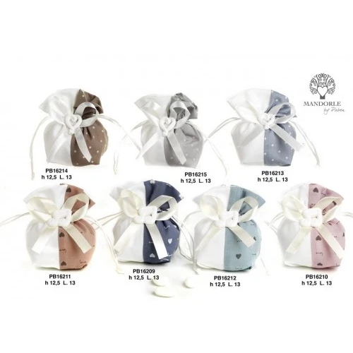 SACCHETTO CONFETTI MARRONE 12.5 CM CON GESSO NOTA MUSICALE