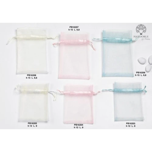 SACCHETTO X CONF. TRASP. ROSA 12 CM. STOFFA