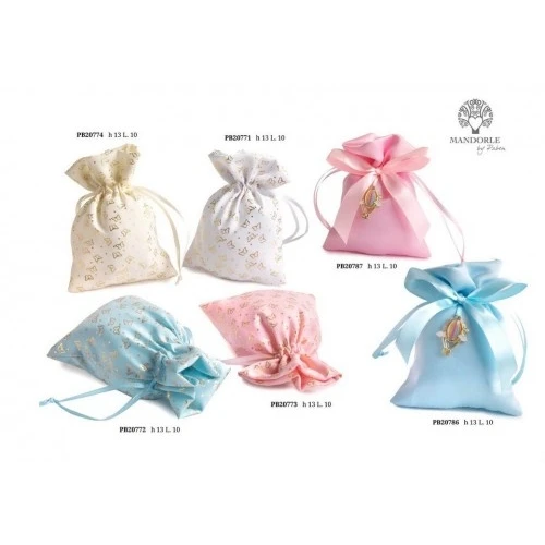 SACCHETTO X CONFETTI ROSA CON MONGOLFIERA 13 CM.