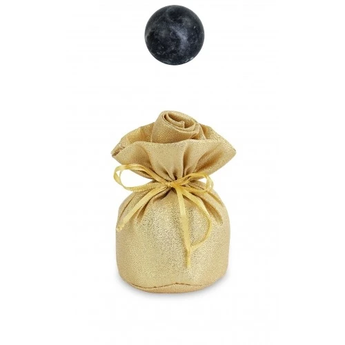 SACCOCCIO CONFETTI LAME' ORO CON ROSA