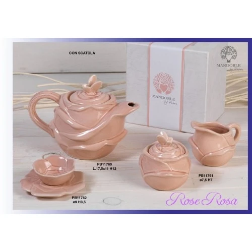 SALSIERA ROSA 9 CM. CERAMICA