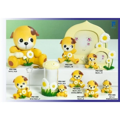 SALVADANAIO CANE/TUBO 12 CM. RESINA